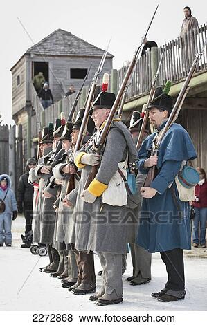 Soldiers in british period military costume festival du voyageur; winnipeg manitoba canada View Large Photo Image Stock Photo - Soldiers in british period military costume festival du voyageur; winnipeg manitoba canada. Fotosearch