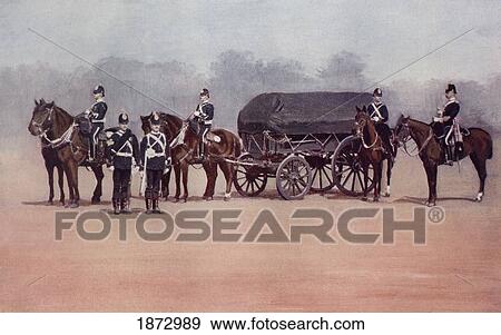 Stock Photo - Soldiers Of The Royal Army Service Corps During The Second Boer War. From The Book South Africa And The Transvaal War By Louis Creswicke, Published 1900.. Fotosearch