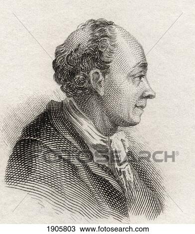 Stock Image - Solomon Gessner, 1730 To 1788. Swiss Painter And Poet. From Crabb's Historical Dictionary Published 1825.. Fotosearch