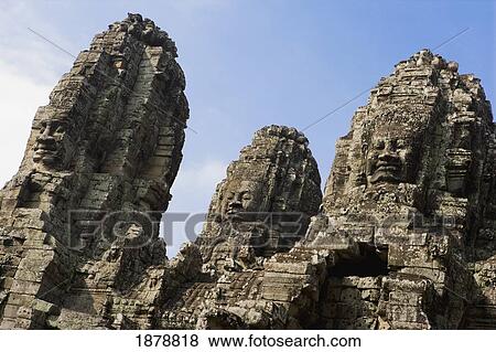 Some Of The 216 Giant Faces Of Avalokiteshvara. View Large Photo Image Stock Photo - Some Of The 216 Giant Faces Of Avalokiteshvara.. Fotosearch