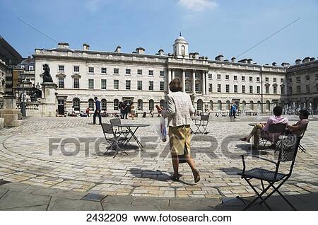 Stock Photo - Somerset house courtyard; London, England. Fotosearch