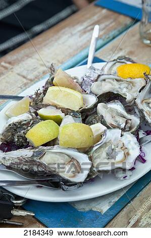 Stock Photo - South Africa, Fresh Oysters; Mossel Bay. Fotosearch