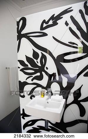 Stock Image - South Africa, Garden Route, Bathroom In Vovo Telo Guesthouse; Port Elizabeth. Fotosearch