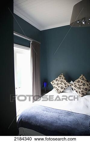 Stock Image - South Africa, Garden Route, Bedroom In Vovo Telo Guesthouse; Port Elizabeth. Fotosearch