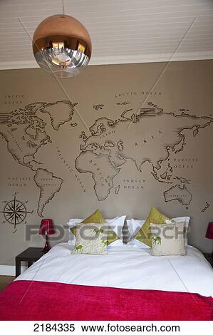 Stock Photography - South Africa, Garden Route, Bedroom In Vovo Telo Guesthouse; Port Elizabeth. Fotosearch