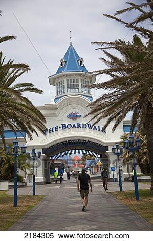 Stock Photography - South Africa, Garden Route, Gate On Boardwalk; Port Elizabeth. Fotosearch