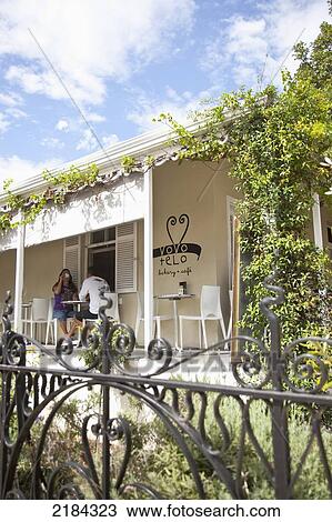 Stock Image - South Africa, Garden Route, Richmond Hill; Port Elizabeth, Vovo Telo Cafe And Bakery. Fotosearch