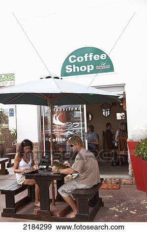 South Africa, Local Coffee Shop; Jeffreys Bay View Large Photo Image Stock Photo - South Africa, Local Coffee Shop; Jeffreys Bay. Fotosearch