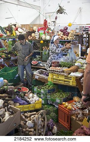 Stock Image - South Africa, Woodstock Area; Cape Town, Albert Road, The Old Biscuit Mill Weekend Market. Fotosearch