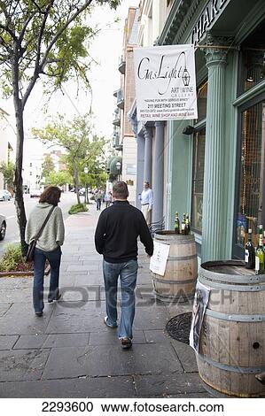 South Carolina. Usa, Tourists On City Street; Charleston View Large Photo Image Stock Image - South Carolina. Usa, Tourists On City Street; Charleston. Fotosearch