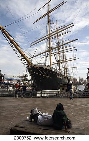 Stock Image - South Street Seaport, Lower Manhattan; New York City, New York, United States of America. Fotosearch