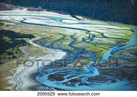 Southeast Alaska Glacial River Delta; Haines Alaska United States Of America View Large Photo Image Stock Photo - Southeast Alaska Glacial River Delta; Haines Alaska United States Of America. Fotosearch