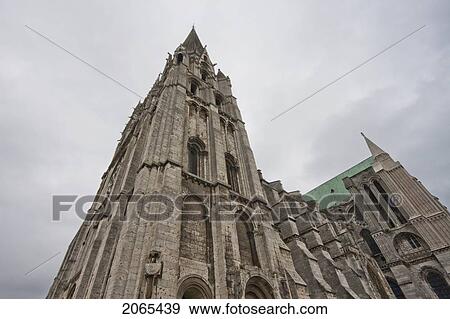 Southern Tower Of Chartres Cathedral, Chartres, France View Large Photo Image Stock Photo - Southern Tower Of Chartres Cathedral, Chartres, France. Fotosearch