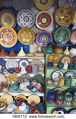Souvenir Ceramics In Shop, Essaouira, Morocco View Large Photo Image Stock Image - Souvenir Ceramics In Shop, Essaouira, Morocco. Fotosearch