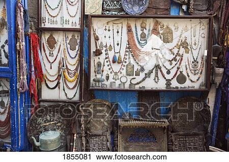 Stock Image - Souvenirs In A Shop In Essaouira, Morocco. Fotosearch