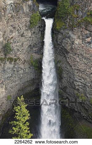 Stock Image - Spahats falls in wells gray provincial park; clearwater british columbia canada. Fotosearch