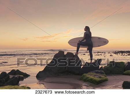 Spain, Andalusia, Cadiz, Costa de la Luz, Surfer on beach; Tarifa View Large Photo Image Stock Image - Spain, Andalusia, Cadiz, Costa de la Luz, Surfer on beach; Tarifa. Fotosearch