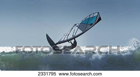 Stock Photography - Spain, Andalusia, Wind Surfing In Cape Trafalgar; Cadiz. Fotosearch