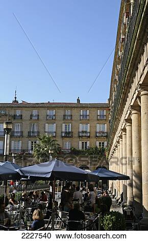 Spain, Basque Country, Cafe's in Plaza Nueva in Casco Viejo district; Bilbao View Large Photo Image Stock Image - Spain, Basque Country, Cafe's in Plaza Nueva in Casco Viejo district; Bilbao. Fotosearch