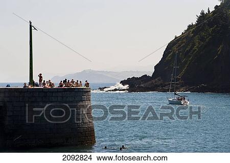 Picture - Spain, Basque Country, Coastal view; Mutriku. Fotosearch