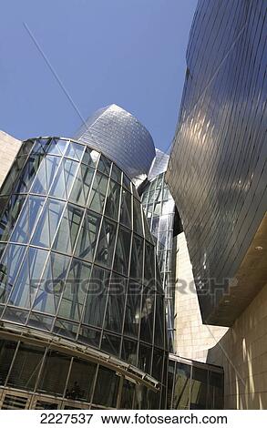 Stock Photo - Spain, Basque Region, Guggenheim Art Museum by architect Frank Gehry; Bilbao. Fotosearch