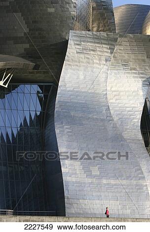 Stock Photo - Spain, Basque Region, Guggenheim Art Museum by architect Frank Gehry; Bilbao. Fotosearch