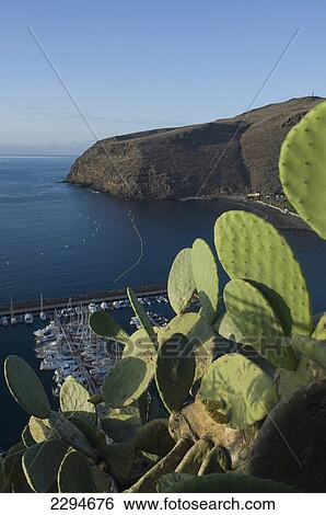 Stock Photograph - Spain, Canary Islands, Island of La Gomera, San Sebastian harbor; San Sebastian. Fotosearch