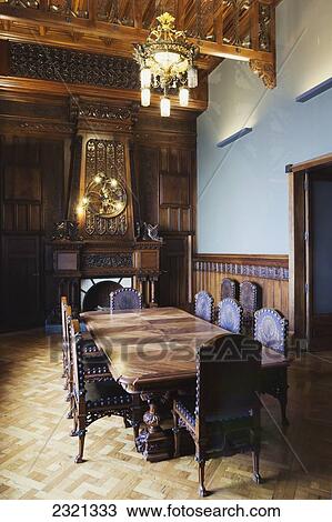 Spain, Catalonia, Barcelona, Dining Room in Palau Guell View Large Photo Image Stock Image - Spain, Catalonia, Barcelona, Dining Room in Palau Guell. Fotosearch