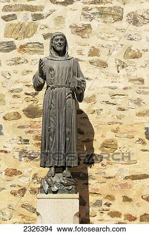 Spain, Extremadura, Statue outside of Royal Monastery of Santa Maria de Guadalupe; Caceres View Large Photo Image Picture - Spain, Extremadura, Statue outside of Royal Monastery of Santa Maria de Guadalupe; Caceres. Fotosearch