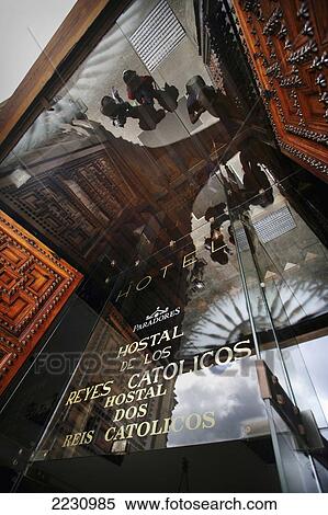 Spain, Galicia, Entrance To Hotel Parador; Santiago De Compostela View Large Photo Image Stock Photography - Spain, Galicia, Entrance To Hotel Parador; Santiago De Compostela. Fotosearch