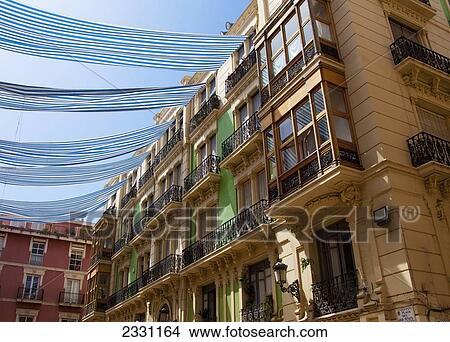 Spain, Houses in residential district; Alicante View Large Photo Image Picture - Spain, Houses in residential district; Alicante. Fotosearch