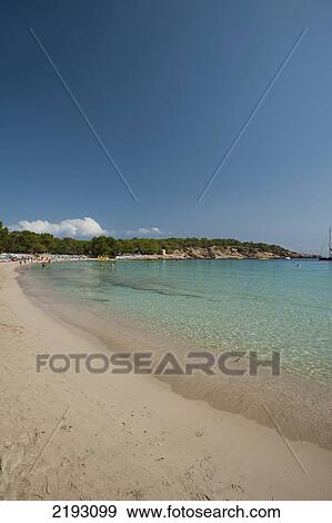 Stock Photo - Spain, Ibiza, Coastline; La Basse beach. Fotosearch
