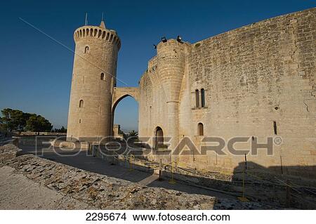 Spain, Majorca, Castell de Bellver; Palma View Large Photo Image Picture - Spain, Majorca, Castell de Bellver; Palma. Fotosearch