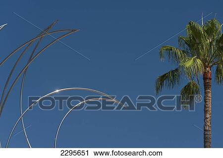 Stock Image - Spain, Majorca, Modern art on balcony of Palau March; Palma. Fotosearch