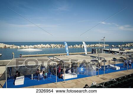 Spain, Parc del Forum; Barcelona, Press area at Primavera Sound music festival View Large Photo Image Picture - Spain, Parc del Forum; Barcelona, Press area at Primavera Sound music festival. Fotosearch