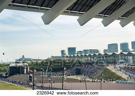 Stock Image - Spain, Parc del Forum; Barcelona, Primavera Sound music festival. Fotosearch