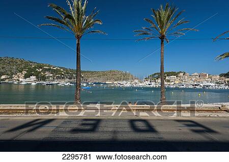 Spain, Shadows of letters from Eden Hotel on road in front of beach of Port Soller; Majorca View Large Photo Image Stock Image - Spain, Shadows of letters from Eden Hotel on road in front of beach of Port Soller; Majorca. Fotosearch