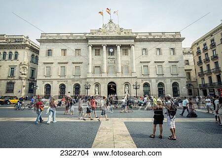 Spain, Town Hall; Barcelona View Large Photo Image Picture - Spain, Town Hall; Barcelona. Fotosearch