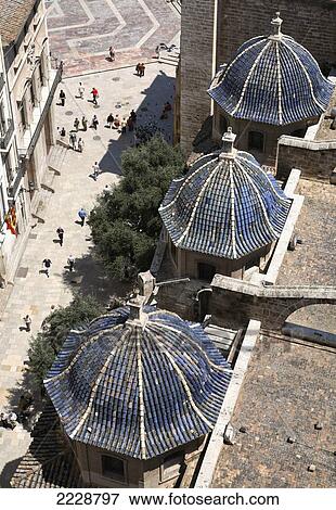 Spain, Valencia Cathedral; Valencia, View from Miguelete Bell Tower View Large Photo Image Stock Photo - Spain, Valencia Cathedral; Valencia, View from Miguelete Bell Tower. Fotosearch