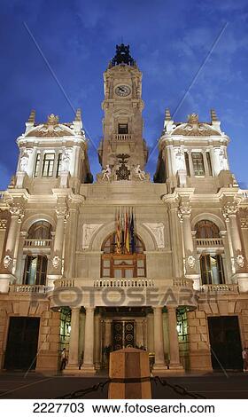 Spain, Valencia City Hall on Plaza del Ayuntamiento; Valencia View Large Photo Image Stock Image - Spain, Valencia City Hall on Plaza del Ayuntamiento; Valencia. Fotosearch