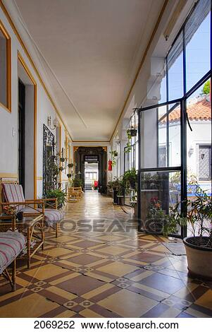 Spanish-Style Hotel Hallway; Mendoza Argentina View Large Photo Image Stock Image - Spanish-Style Hotel Hallway; Mendoza Argentina. Fotosearch