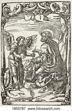 Stock Photo - Specimen From Beginning Of Tyndale's First English Translation Of The New Testament Printed Cologne 1525. From The National And Domestic History Of England By William Aubrey Published London Circa 1890. Fotosearch