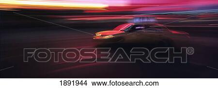 Speeding Yellow Taxi In Times Square, Blurred Motion View Large Photo Image Picture - Speeding Yellow Taxi In Times Square, Blurred Motion. Fotosearch