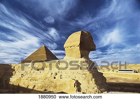 Sphinx And Pyramid At Giza View Large Photo Image Stock Image - Sphinx And Pyramid At Giza. Fotosearch