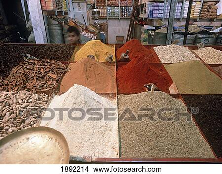 Spices For Sale At Market Stall View Large Photo Image Picture - Spices For Sale At Market Stall. Fotosearch