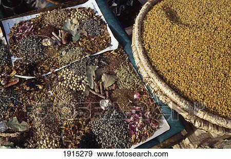 Stock Photo - Spices For Sale. Fotosearch