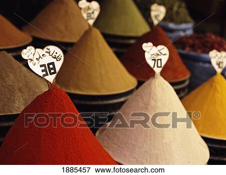 Stock Photo - Spices In Market. Fotosearch