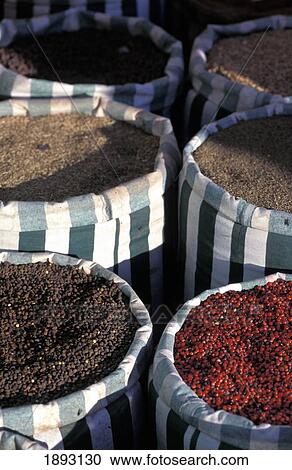 Stock Image - Spices On Street Market. Fotosearch