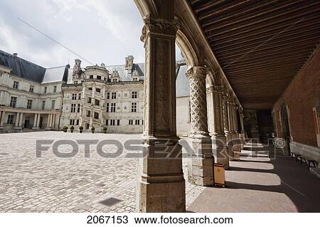 Spiral Staircase In The Francois I Wing, As Seen From The Louis Xii Wing Of The Chateau De Blois, Blois, France View Large Photo Image Stock Image - Spiral Staircase In The Francois I Wing, As Seen From The Louis Xii Wing Of The Chateau De Blois, Blois, France. Fotosearch