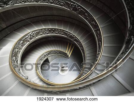 Stock Photo - Spiral Staircase In The Vatican. Fotosearch